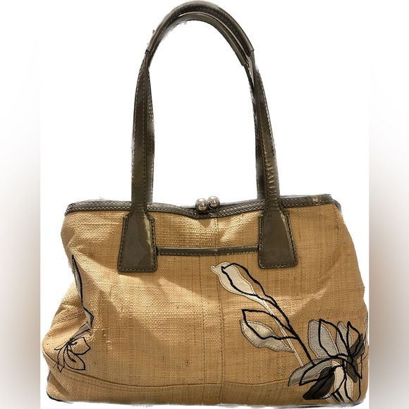 Coach Special Edition Hamptons Archive 10th Anniversary Straw & Leather Handbag - Picture 3 of 13